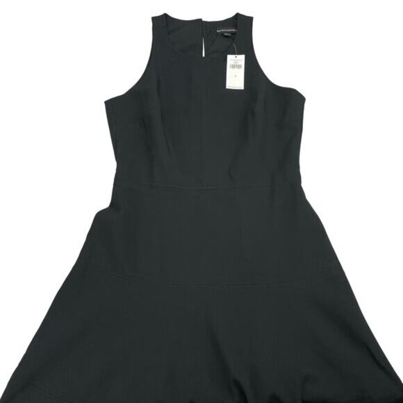 NWT BANANA REPUBLIC Stretch Racerback Fit-and-Flare Sz 0 Black - Picture 4 of 7